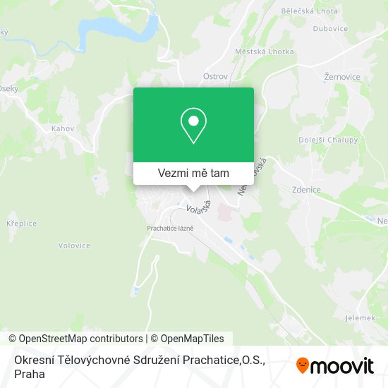 Okresní Tělovýchovné Sdružení Prachatice,O.S. mapa