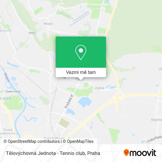 Tělovýchovná Jednota - Tennis club mapa