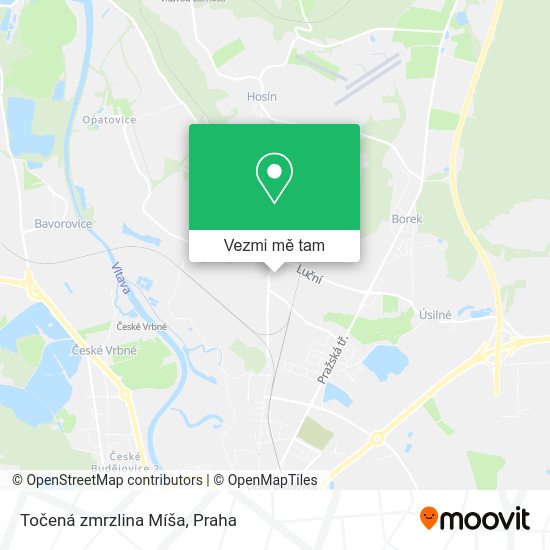 Točená zmrzlina Míša mapa