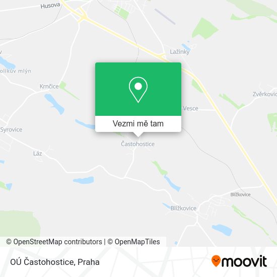 OÚ Častohostice mapa