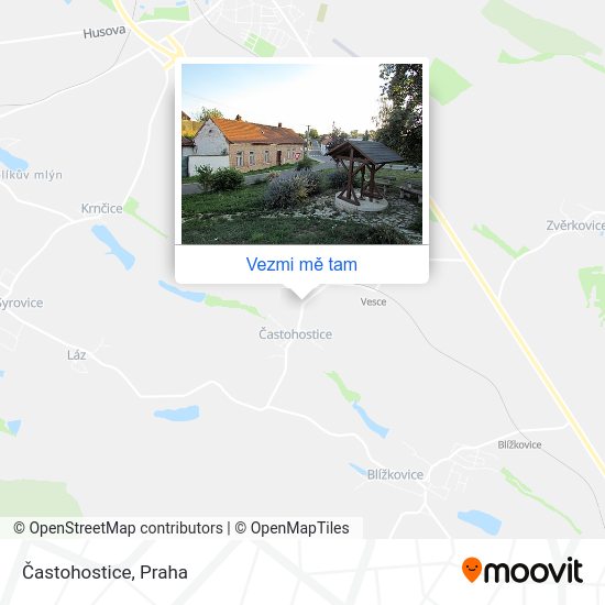 Častohostice mapa