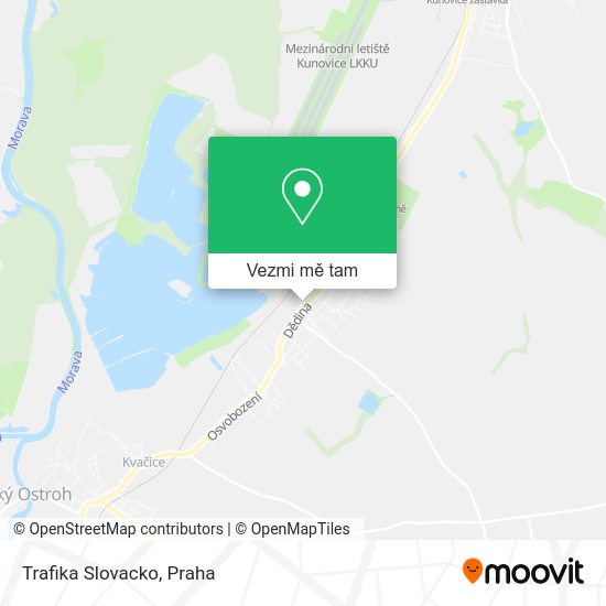 Trafika Slovacko mapa