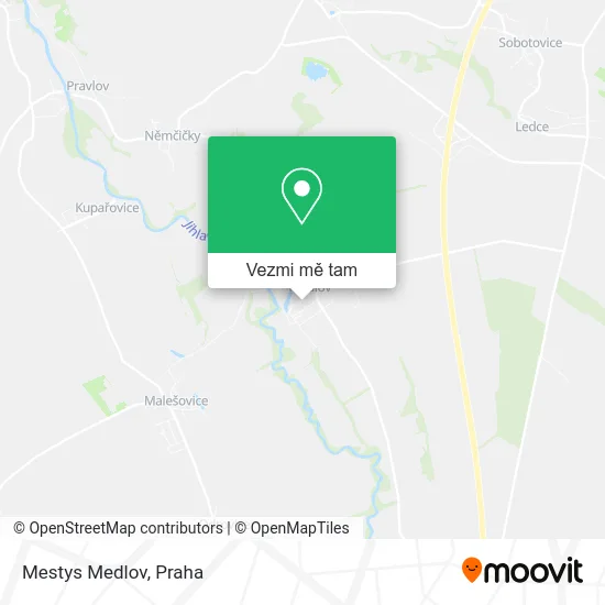 Mestys Medlov mapa