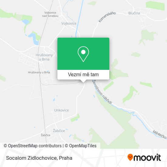 Socalom Zidlochovice mapa