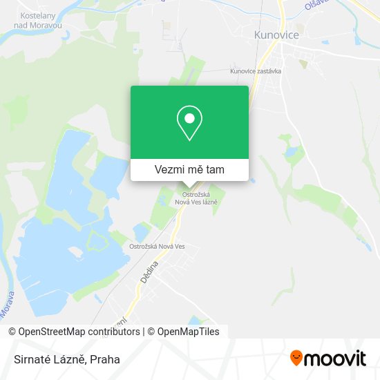 Sirnaté Lázně mapa