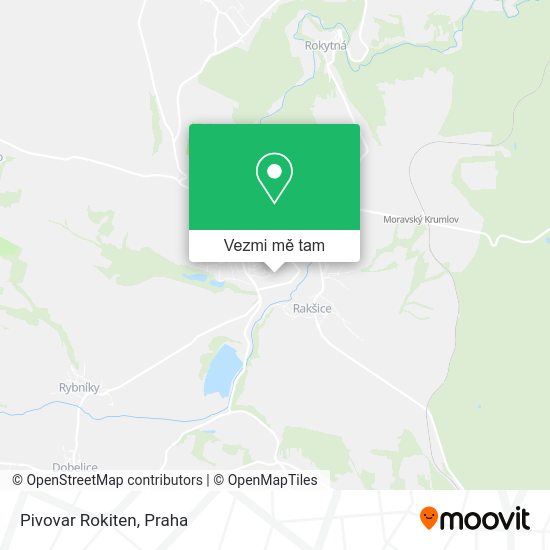 Pivovar Rokiten mapa