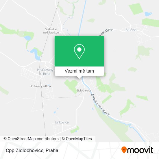 Cpp Zidlochovice mapa