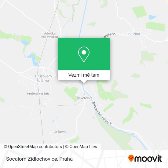 Socalom Zidlochovice mapa