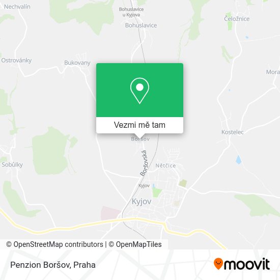 Penzion Boršov mapa