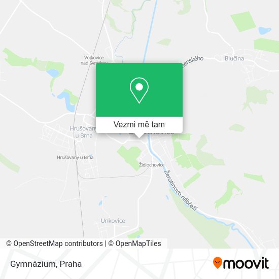 Gymnázium mapa