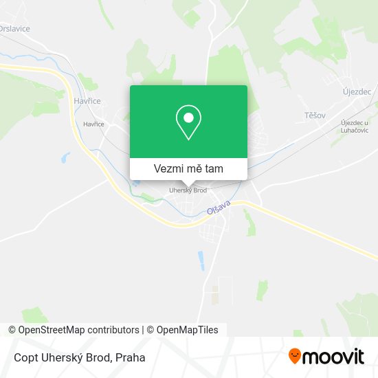 Copt Uherský Brod mapa
