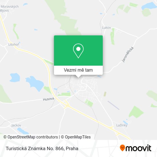 Turistická Známka No. 866 mapa