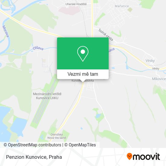 Penzion Kunovice mapa