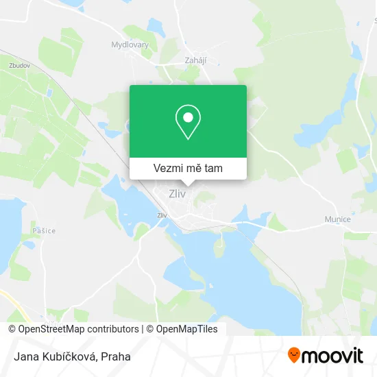 Jana Kubíčková mapa
