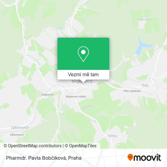 Pharmdr. Pavla Bobčíková mapa