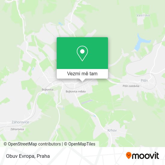 Obuv Evropa mapa