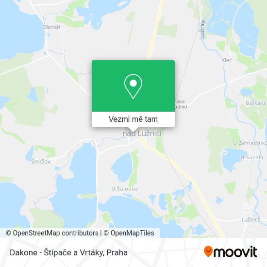 Dakone - Štípače a Vrtáky mapa