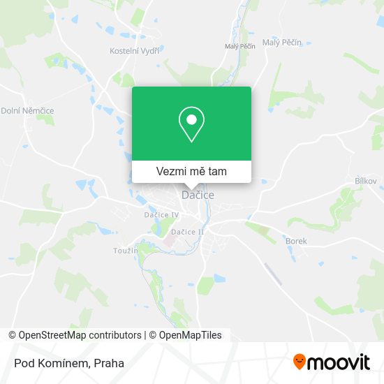 Pod Komínem mapa
