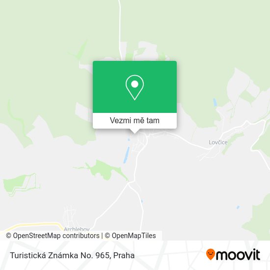Turistická Známka No. 965 mapa