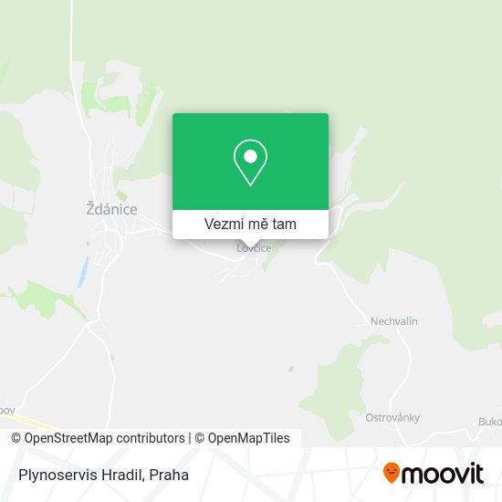Plynoservis Hradil mapa