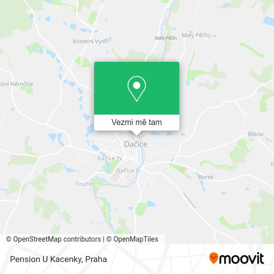 Pension U Kacenky mapa