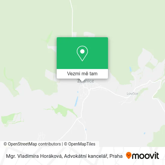Mgr. Vladimíra Horáková, Advokátní kancelář mapa