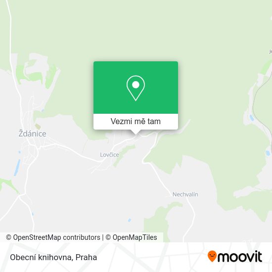 Obecní knihovna mapa