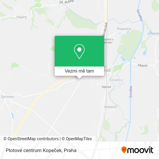 Plotové centrum Kopeček mapa