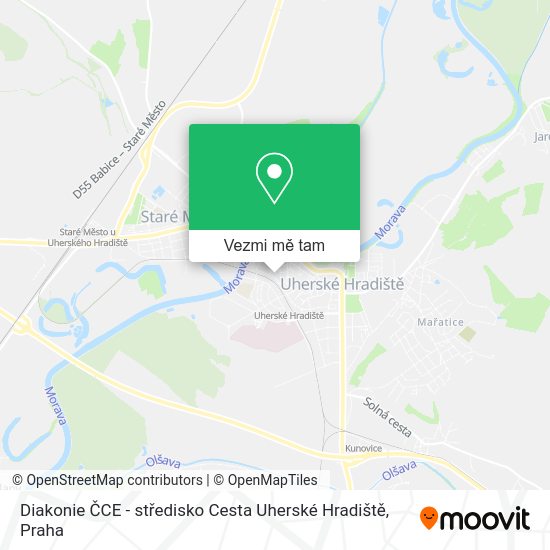 Diakonie ČCE - středisko Cesta Uherské Hradiště mapa