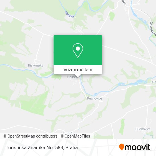 Turistická Známka No. 583 mapa