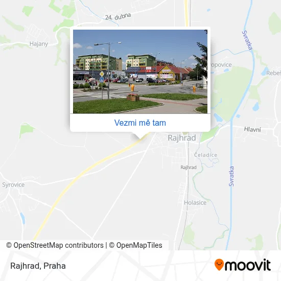 Rajhrad mapa