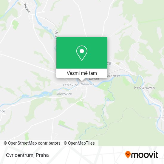 Cvr centrum mapa
