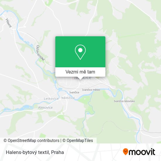 Halens-bytový textil mapa