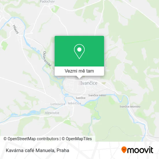 Kavárna café Manuela mapa