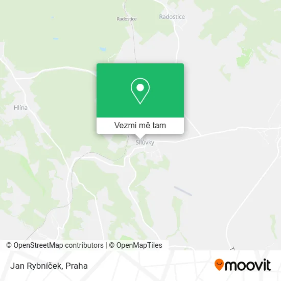 Jan Rybníček mapa