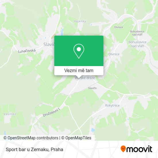 Sport bar u Zemaku mapa
