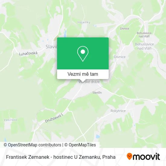 Frantisek Zemanek - hostinec U Zemanku mapa