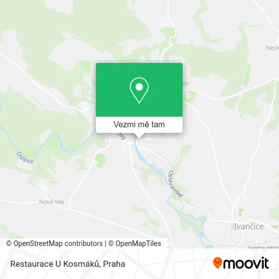 Restaurace U Kosmáků mapa