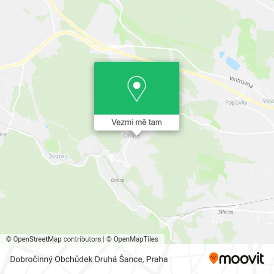 Dobročinný Obchůdek Druhá Šance mapa