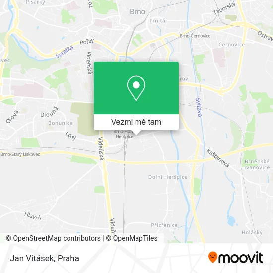Jan Vitásek mapa