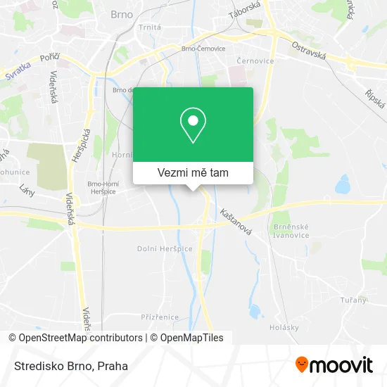 Stredisko Brno mapa