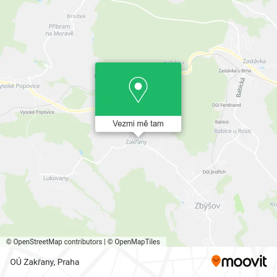 OÚ Zakřany mapa