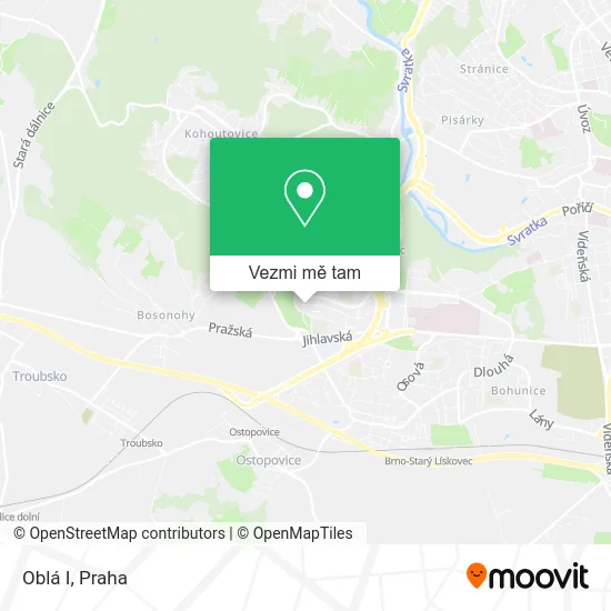 Oblá I mapa