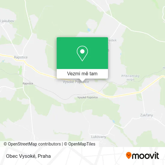 Obec Vysoké mapa