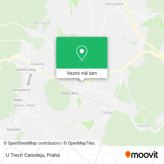 U Trech Carodeju mapa