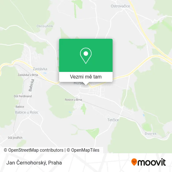 Jan Černohorský mapa