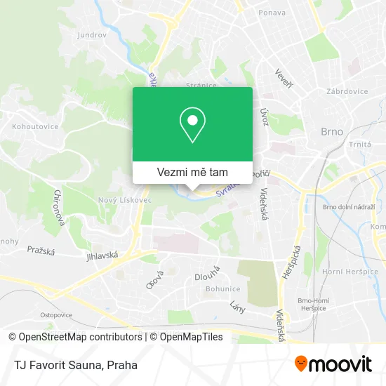 TJ Favorit Sauna mapa