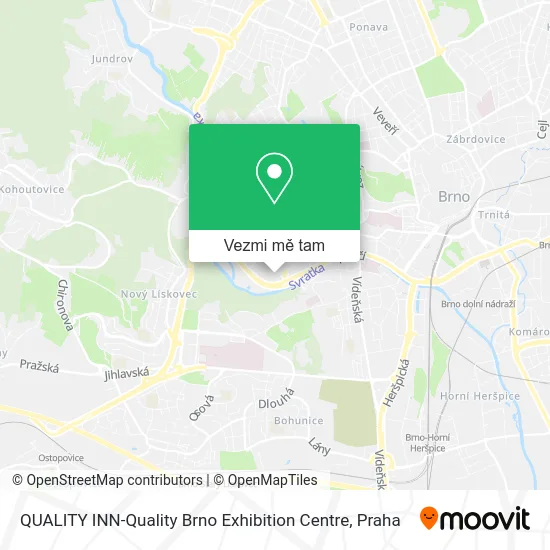 QUALITY INN-Quality Brno Exhibition Centre mapa