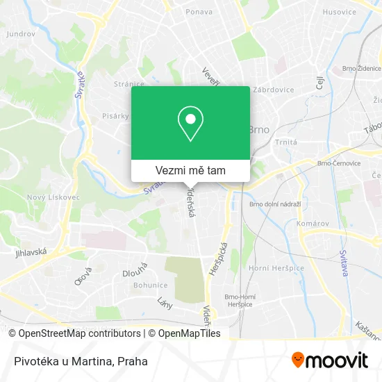 Pivotéka u Martina mapa