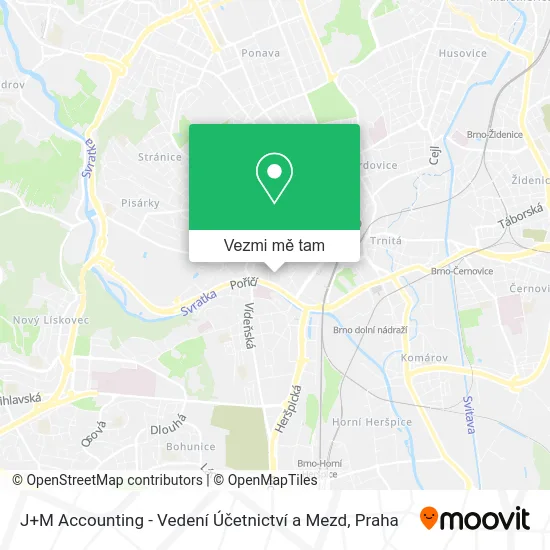 J+M Accounting - Vedení Účetnictví a Mezd mapa